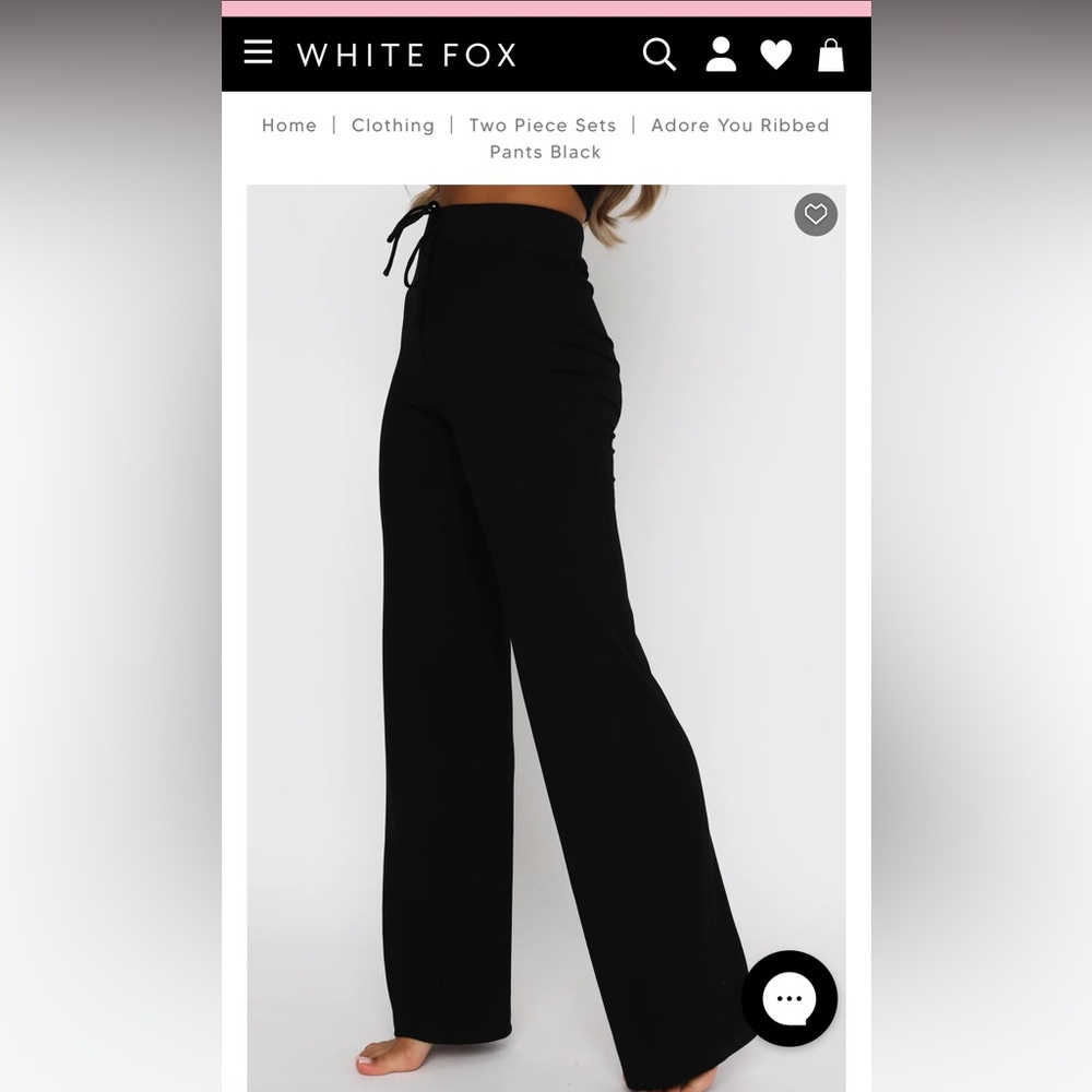 White fox adore you lounge set NWT